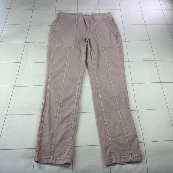 Anthropologie Pants - Anthropologie Pants Womens 27 Pink Wanderer Boho Utility Casual Bohemian Cotton